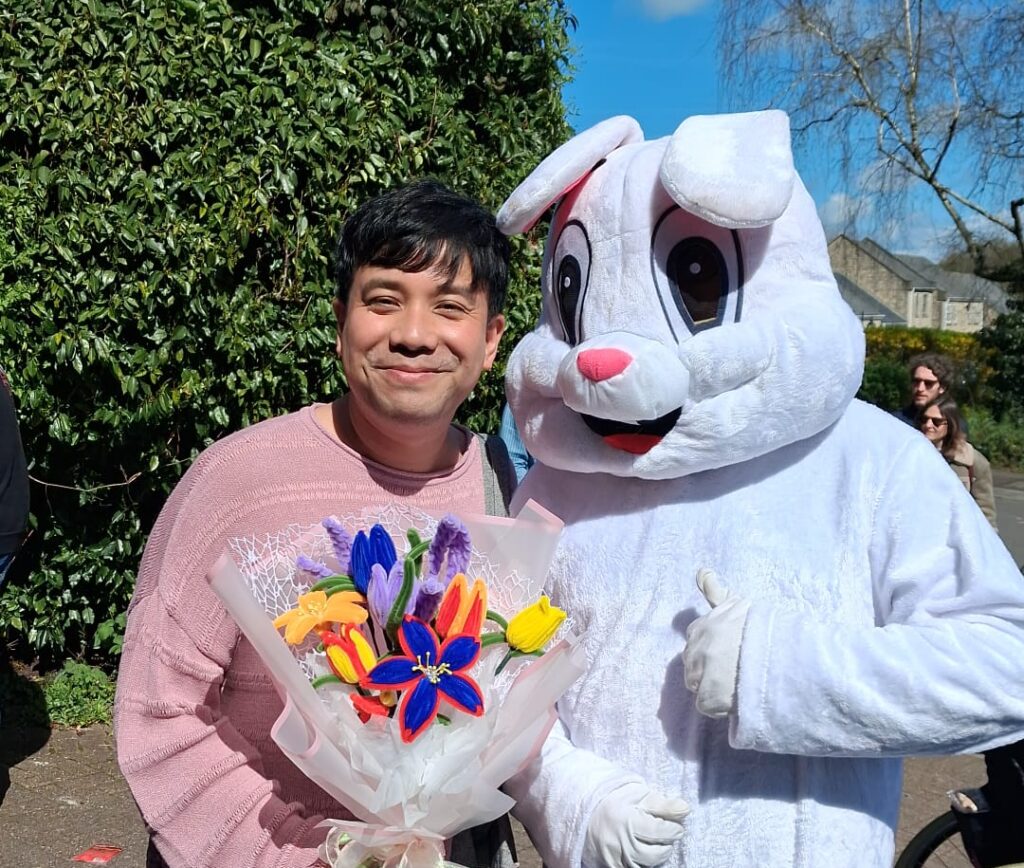 Easter fair at a Somerset care home in Frome brings family members, visitors and local stall holders together with a petting farm, BBQ and outdoor celebrations.